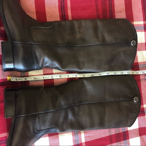 Frye 8B tall leather boots brown - Picture 12 of 14